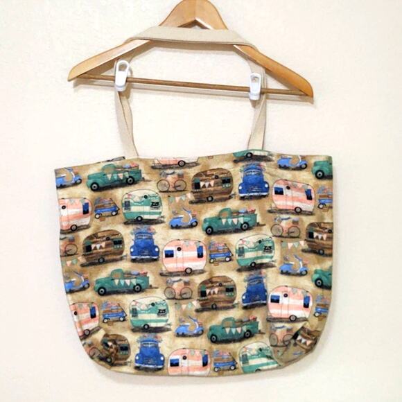 Handmade vintage camper tote - Picture 1 of 4